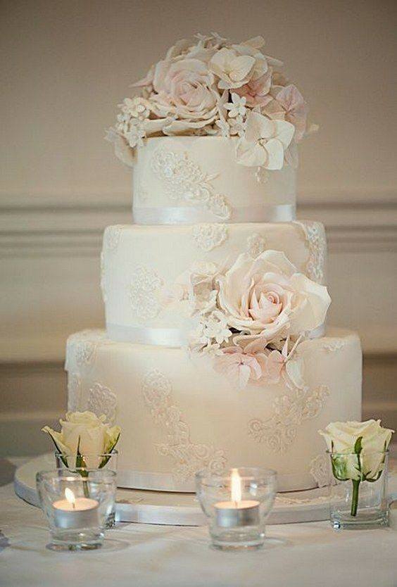 сватбена торта с рози