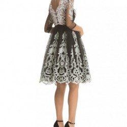Бална Къса Рокля Черно и Бяло