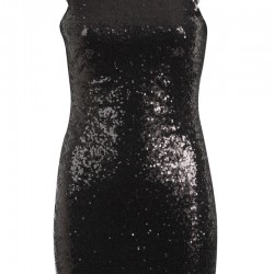 Блестяща Къса Черна Секси  Парти Рокля