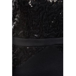 Дълга Черна Официална Рокля Цепка