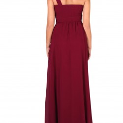 Eлегантна Червена Бална Рокля от Шифон Eлегантна Червена Бална Рокля от Шифон