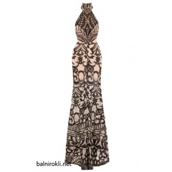 Бална Дълга Луксозна Рокля Черни Декорации 1 Бална Дълга Луксозна Рокля Черни Декорации 1