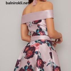 Асиметрична Елегантна Официална Рокля Флорал 