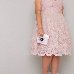 Абитуриентска Бална Рокля Тюл Бродерии Макси Размери