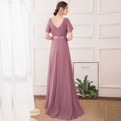 Бална Дълга Лилава Рокля Шифон Феерия Бална Дълга Лилава Рокля Шифон Феерия