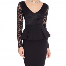 Елегантна Къса Вечерна Парти Рокля Бюстие с Дантела