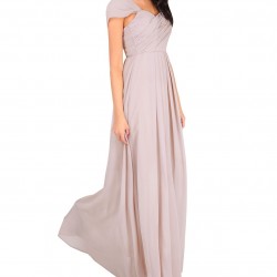 Бална Дълга Рокля Пастелен Цвят 