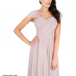 Бална Дълга Рокля Пастелен Цвят 