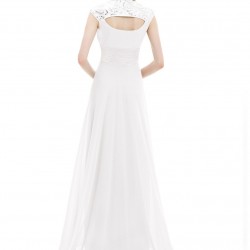 Бяла Дълга Коктейла Рокля Бюстие Бяла Дълга Коктейла Рокля Бюстие