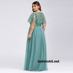 Абитуриентска Дълга Зелена Рокля Тюл и Бродерии Абитуриентска Дълга Зелена Рокля Тюл и Бродерии