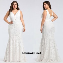 Абитуриентска Бяла Дълга Рокля Русалка  Абитуриентска Бяла Дълга Рокля Русалка