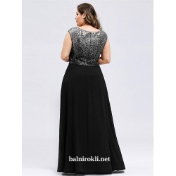 Вечерна Дълга Черна Рокля Блестящо Бюстие Макси Дами