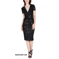 ЕЛЕГАНТНА СЕКСИ ЧЕРНА РОКЛЯ ОТ ДАНТЕЛА