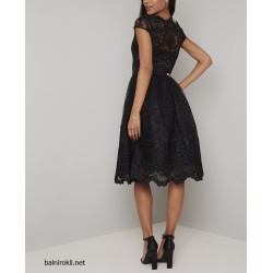 Бална Елегантна Малка Черна Рокля Тюл Бродерии Бална Елегантна Малка Черна Рокля Тюл Бродерии