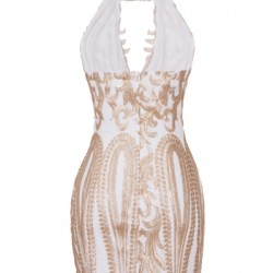 Блестяща Къса Рокля за Парти Златиста