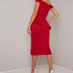 Елегантна Къса Официална Червена Парти Рокля