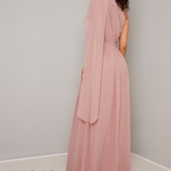 Абитуриентска Розова Вечерна Рокля Едно Рамо Абитуриентска Розова Вечерна Рокля Едно Рамо