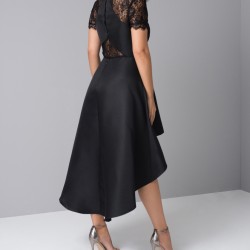 Асиметрична Вечерна Черна Рокля Макси Дами