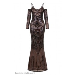 Бална Блестяща Черна Луксозна Рокля