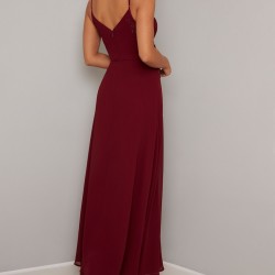 Бална Абитуриентска Тъмночервена Коктейлна Рокля Бална Абитуриентска Тъмночервена Коктейлна Рокля