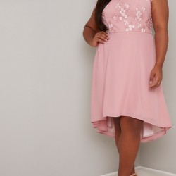 Асиметрична Абитуриентска Розова Рокля Макси Дами