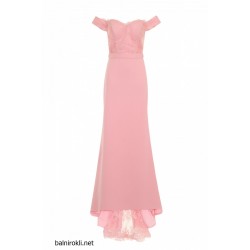 Дълга Елегантна Розова Рокля Русалка