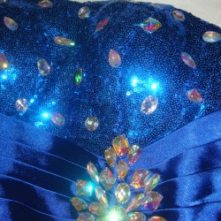 Асиметрична Бална Официална Синя Рокля 