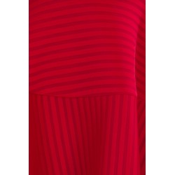 Къса Червена Коктейлна Рокля 