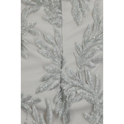 Блестяща Сребриста Луксозна Рокля