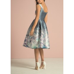 Вечерна Рокля Луксозен Флорален Сатен 3 Вечерна Рокля Луксозен Флорален Сатен 3