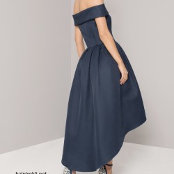 Абитуриентска Асиметрична Тъмносиня Бална Рокля