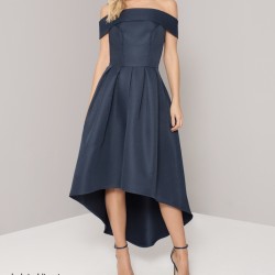Абитуриентска Асиметрична Тъмносиня Бална Рокля