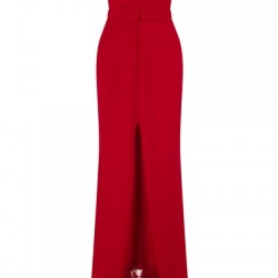 Бална Дълга Червена Рокля Дантела Гол Гръб Бална Дълга Червена Рокля Дантела Гол Гръб