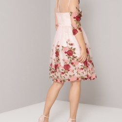 Елегантна Официална Рокля Флорален Принт  Макси Дами