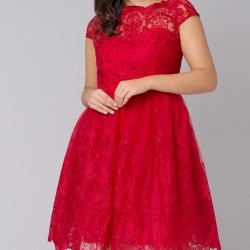 Абитуриентска Бална Червена Рокля Тюл Бродерии Макси Размери Абитуриентска Бална Червена Рокля Тюл Бродерии Макси Размери