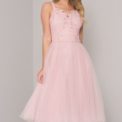 Абитуриентска Бална Розова Рокля Тюл