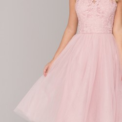 Абитуриентска Бална Розова Рокля Тюл