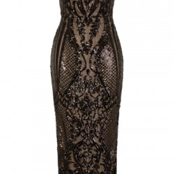 Блестяща Къса Черна Рокля Секси