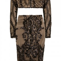 Блестяща Къса Секси Черна Пола и Топ Блестяща Къса Секси Черна Пола и Топ