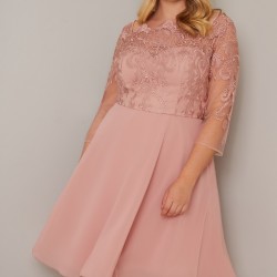 Елегантна Рокля Макси Дами Розово Злато