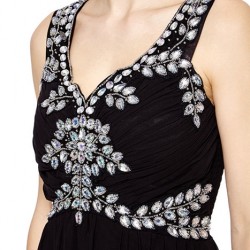 Дълга Бална Рокля Бюстие Камъни Цвете