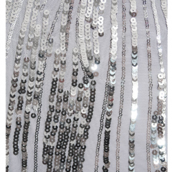 Абитуриентска Бална Сребристосива Рокля Пайети 