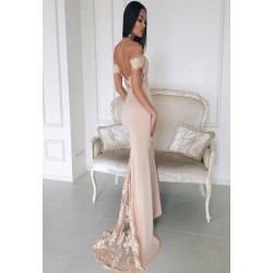 Дълга Елегантна Розова Рокля Русалка