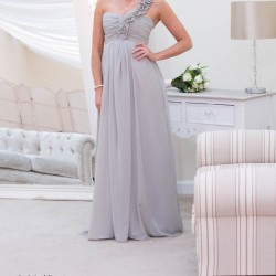 Абитуриентска  Дълга Сива Рокля