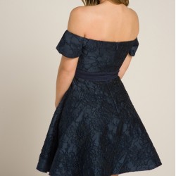 Абитуриентска Къса Синя Бална Рокля Деколте Абитуриентска Къса Синя Бална Рокля Деколте