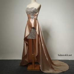 Асиметрична  Бална Официална Рокля Злато