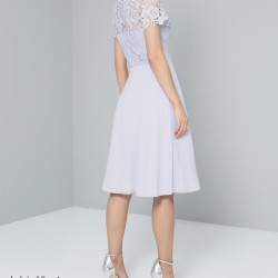 Вечерна Къса Дантелена Лилава Рокля