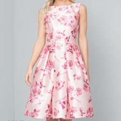 Вечерна Рокля Луксозен Флорален Сатен