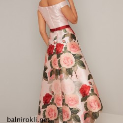 Асиметрична Лятна Официална Многоцветна Рокля за Парти Флорал