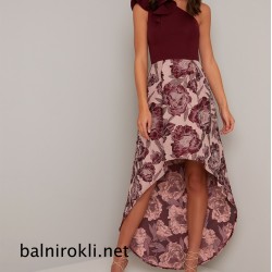 Вечерна Червена Дълга Елегантна Официална Рокля 